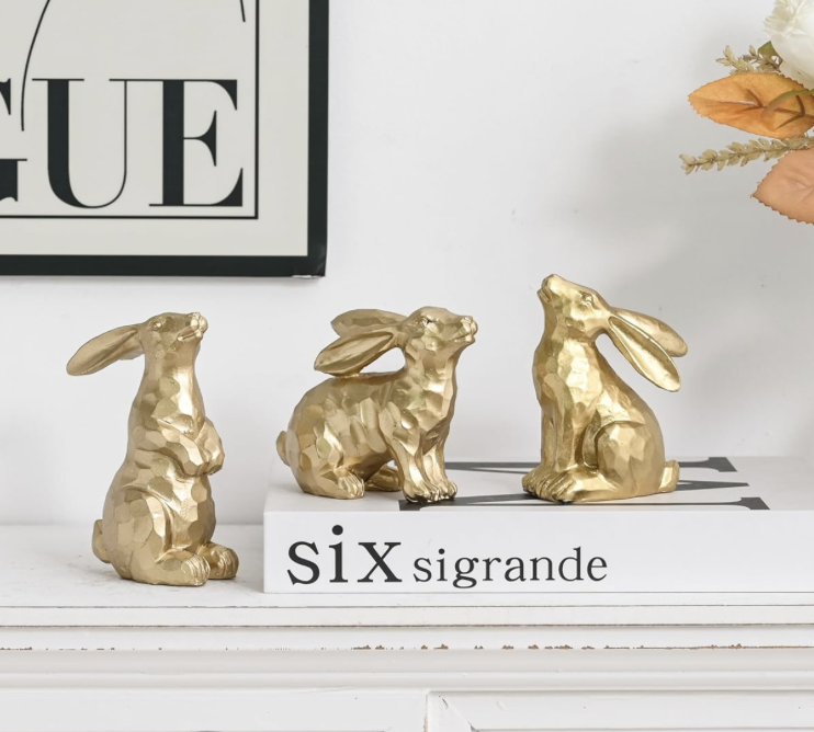 Gold Bunny Decor!